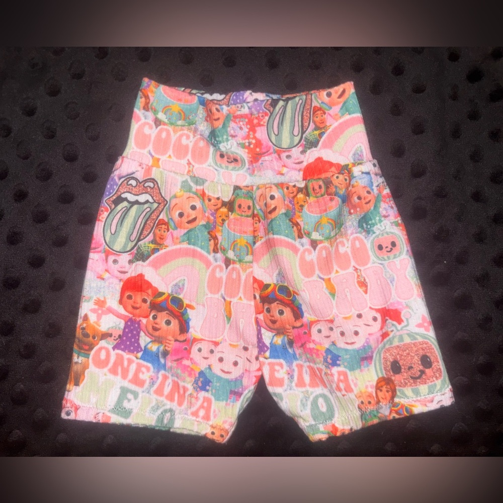 Handmade Colorful Cartoon Print Shorts🤍